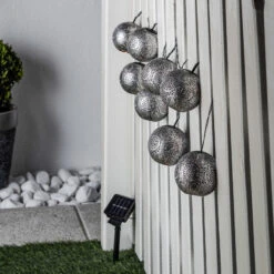 Lindby Hiyabel LED-Solar-Lichterkette, Silber -Lampen Welt 9945562 2