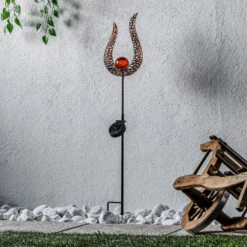 Lindby Firas LED-Solar-Dekoleuchte, Flamme -Lampen Welt 9945565 1