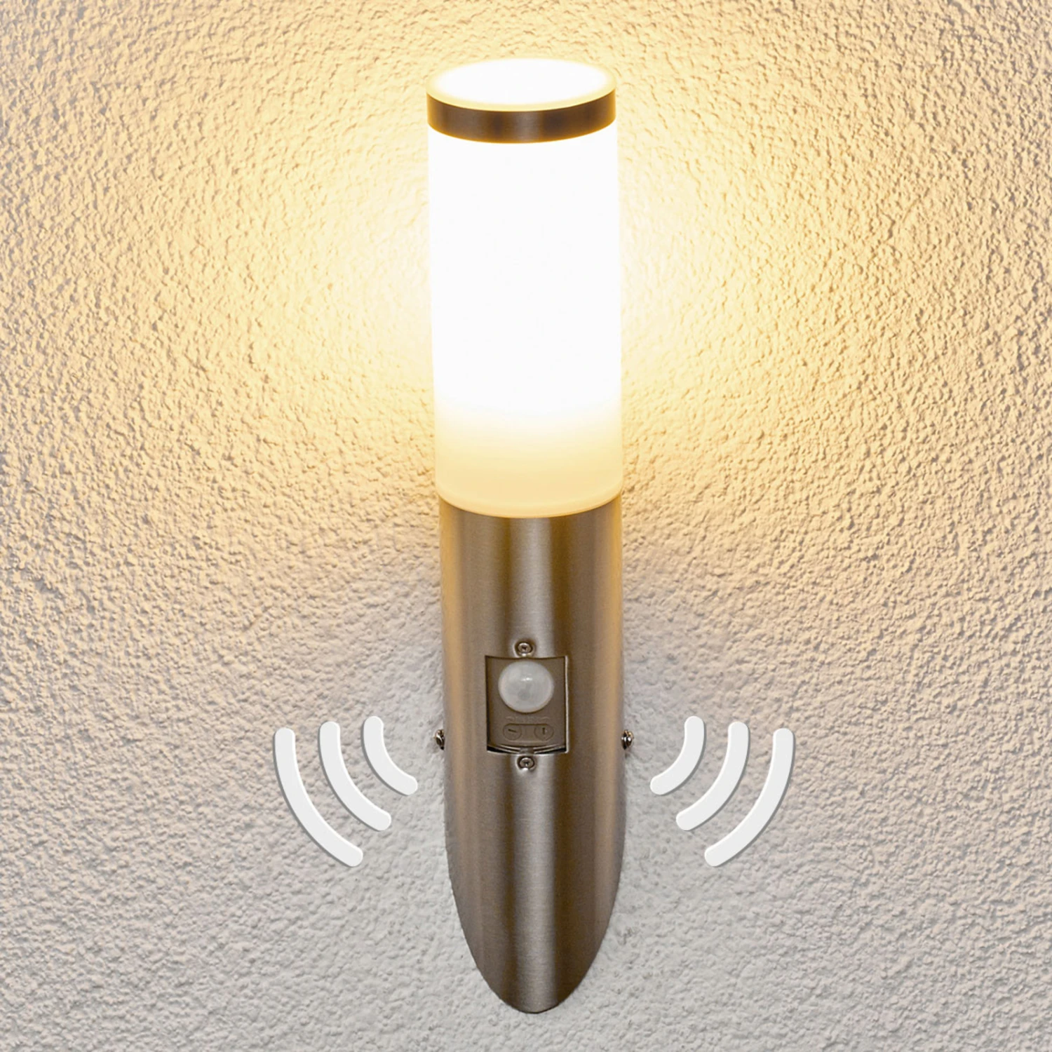 Bewegungsmelder-Edelstahl-Wandleuchte Kristof 4 Bewegungsmelder-Edelstahl-Wandleuchte Kristof – Bild 4