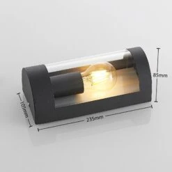 Lindby Junias Außenwandlampe, Halbrund, E27 -Lampen Welt 9977057 3