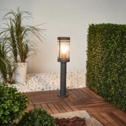 ELC Torido Sockellampe In Dunkelgrau -Lampen Welt 9977111 2